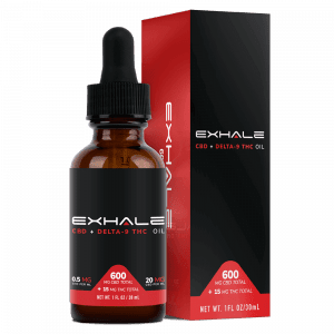 Exhale Delta 9 Oil Tincture - 600mg D9 Tincture with box