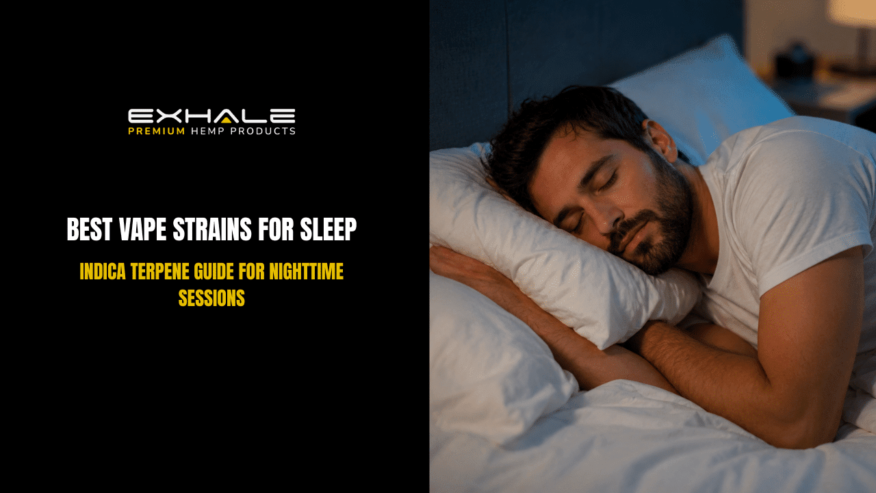best cannabis vape for sleep Strains Sleep: Indica Terpene Guide for Nighttime Sessions Flavor:Peachy Ringz Collection:Menthol Vape Juice That Tastes