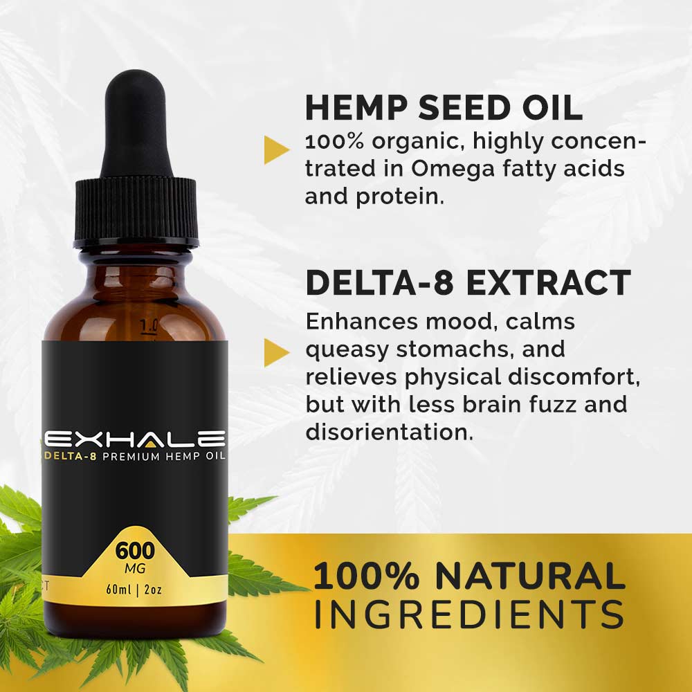 hemp seed oil delta-8 extract 100% natural ingredients