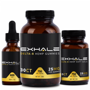 Exhale Delta 8 Bundles Hemp Oil Hemp Soft Gels Hemp Gummies