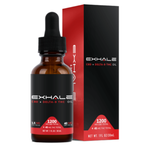 aExhale D9 Tincture 1200mg with box
