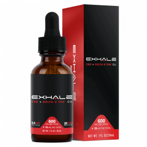 Exhale Delta 9 Oil Tincture - 600mg D9 Tincture with box