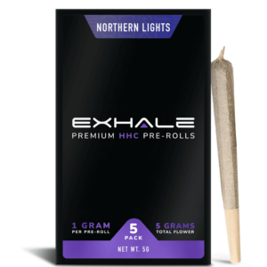 Exhale Pre roll close with stick Northern Lights
