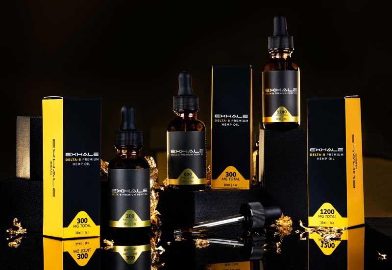 Set of various tincture products