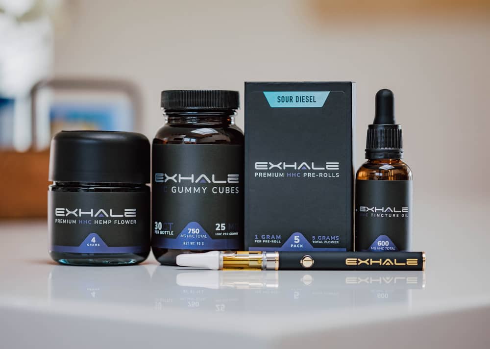 assorted exhale hhc products