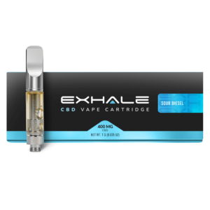 Exhale Wellness CBD Vape Cartridges 400mg Sour Diesel