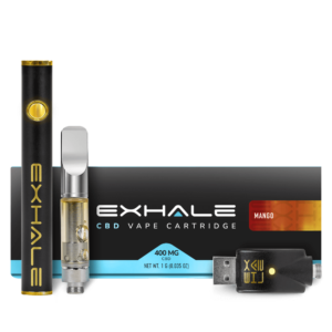 Exhale Wellness CBD Vape Cartridges 400mg with battery Mango