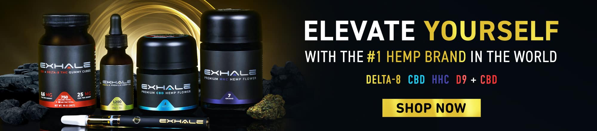 Exhale Wellness homepage banner