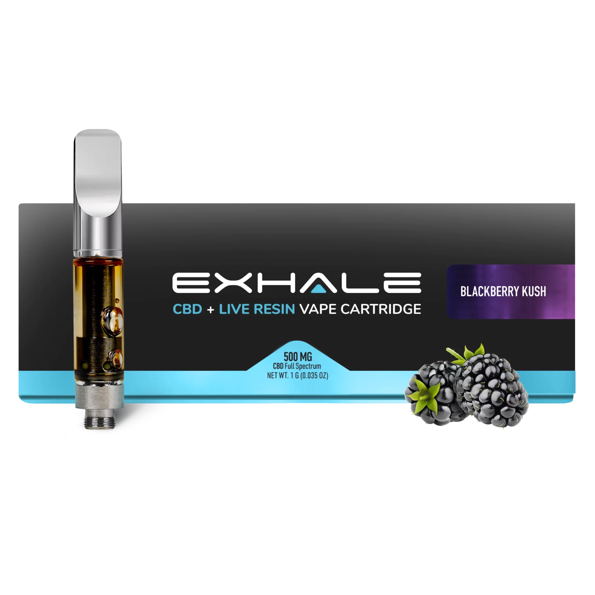 CBD Live Resin Cartridges – 1g / 2 Pack / Blackberry Kush