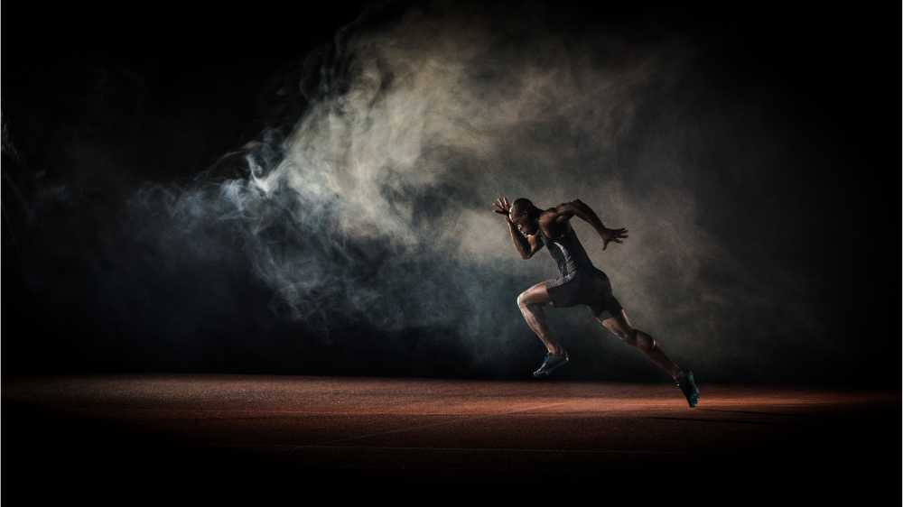 cannabis performance athlete running smoke