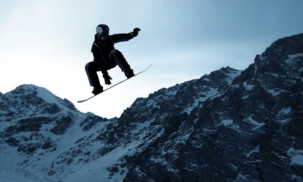 snowboarder jumping