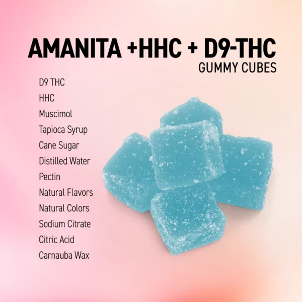 D9 + HHC + Amanita gummies - Exhale Wellness 5 pack gummies