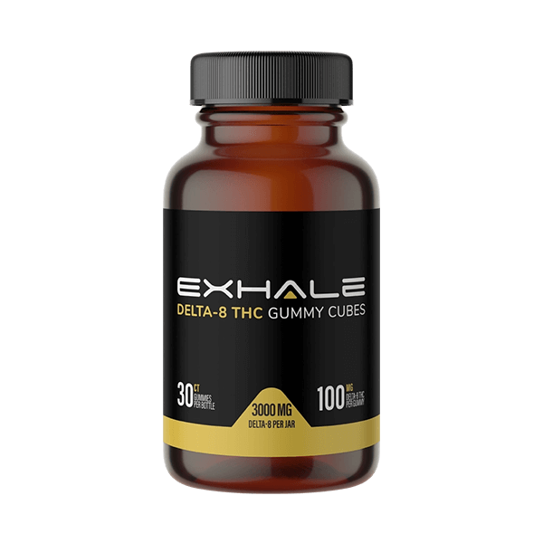 100mg Delta-8 gummies: Highly Potent 3000mg Bottle - Exhale Wellness