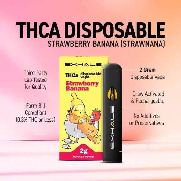 Strawberry Banana (Strawnana) THCA Disposable Exhale Wellness