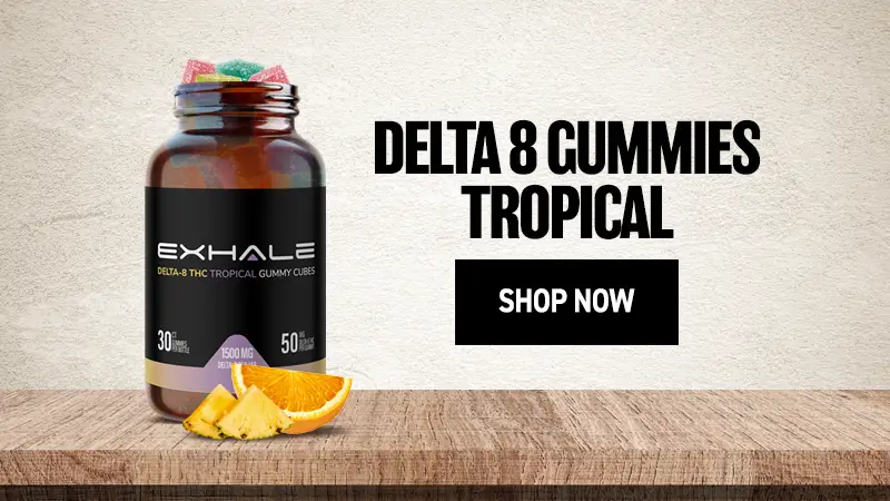 50mg edibles - tropical flavor delta-8 gummies