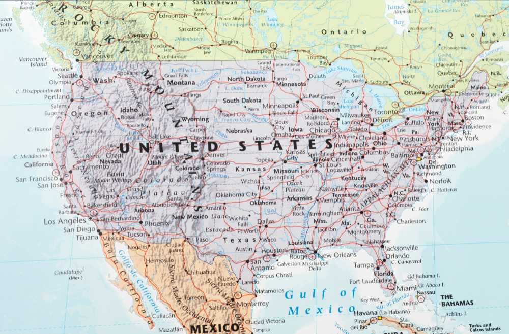 map of usa