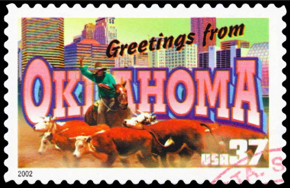 oklahoma stamp 37 cents