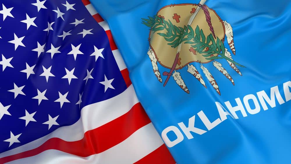 oklahoma state flag usa flag
