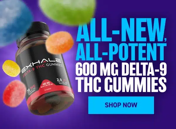exhale wellness 600 mg Delta 9 gummies