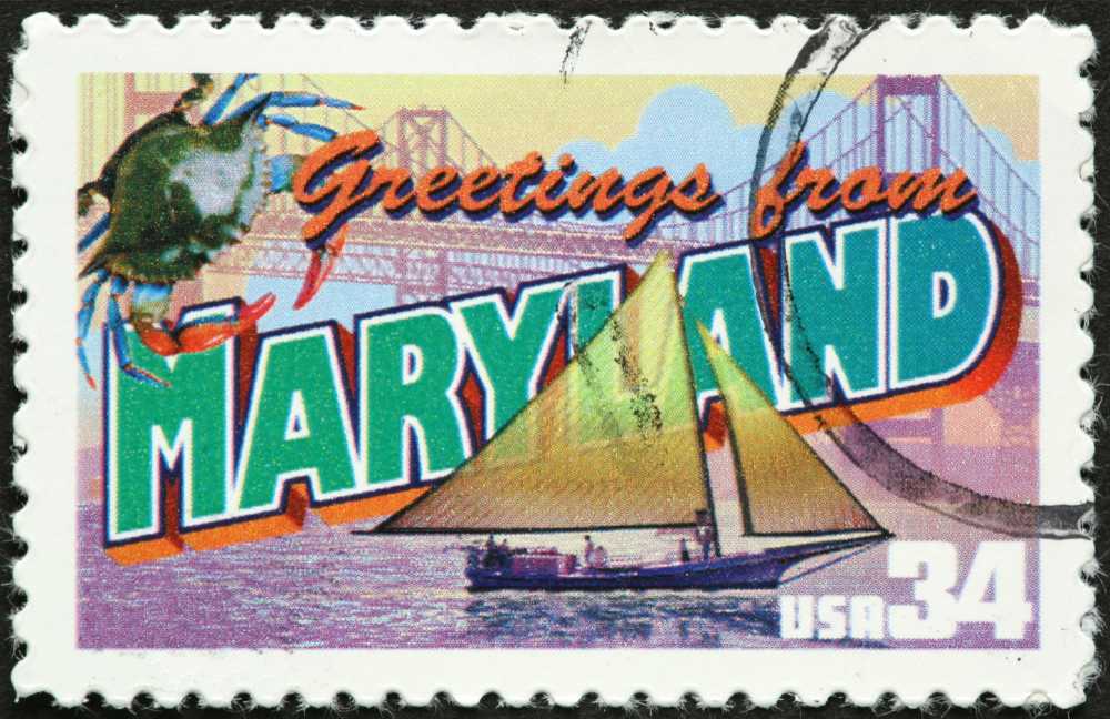 maryland 34 cent state stamp