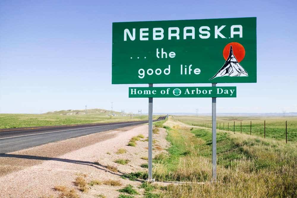 nebraska the good life road sign