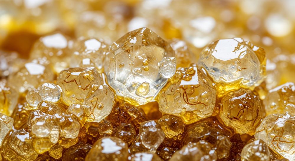 closeup shot of thc diamonds
