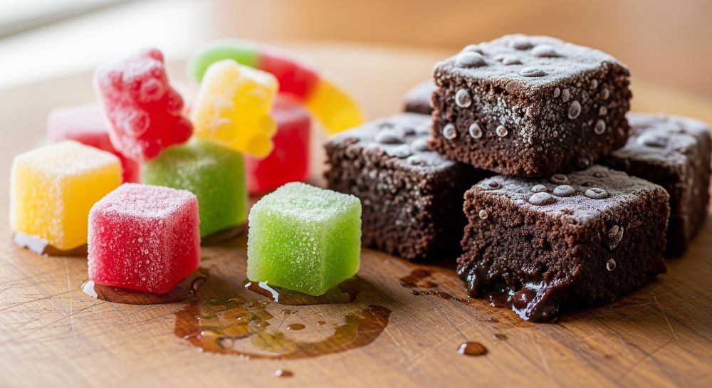 thawing cannabis gummy cubes and brownies