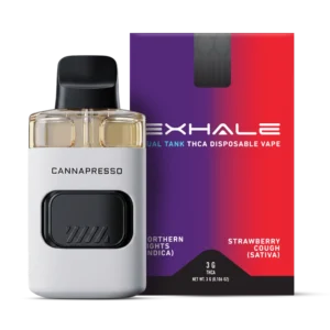 3 g Dual Tank THCa Vape Disposable Sativa Indica Strawberry Cough and Northern Lights