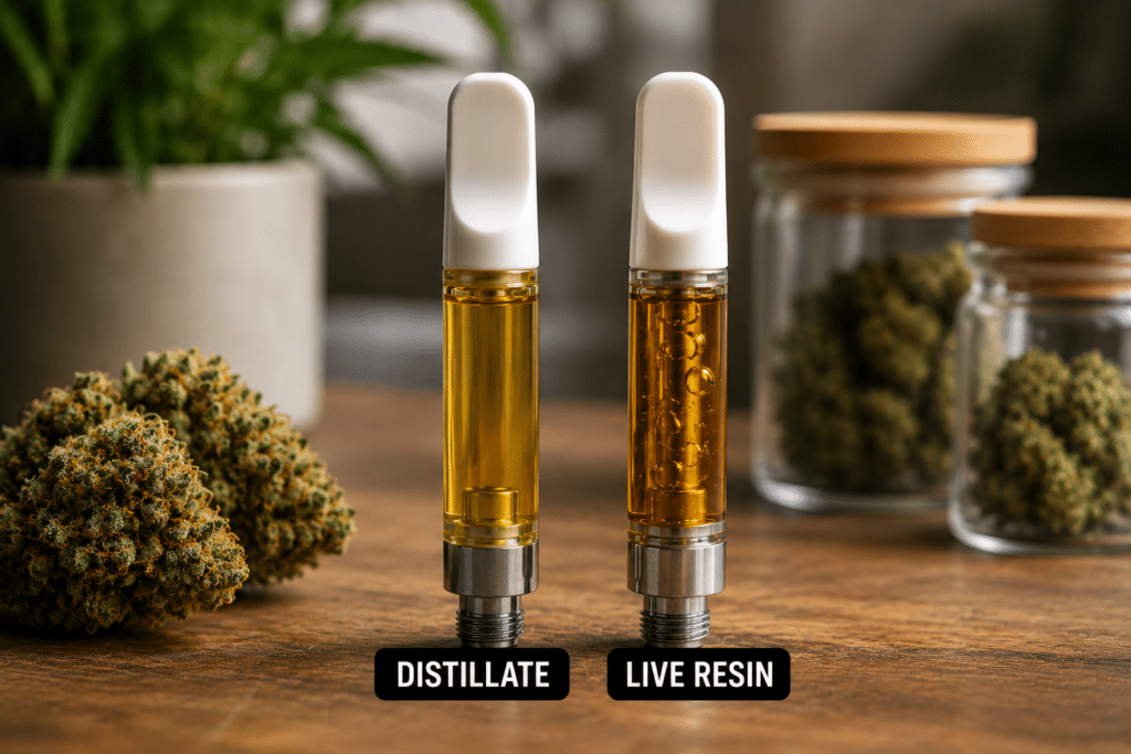 distillate and live resin